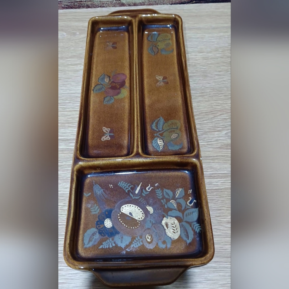 Vintage Georges Briard Fruit And Nut Ceramic Tray